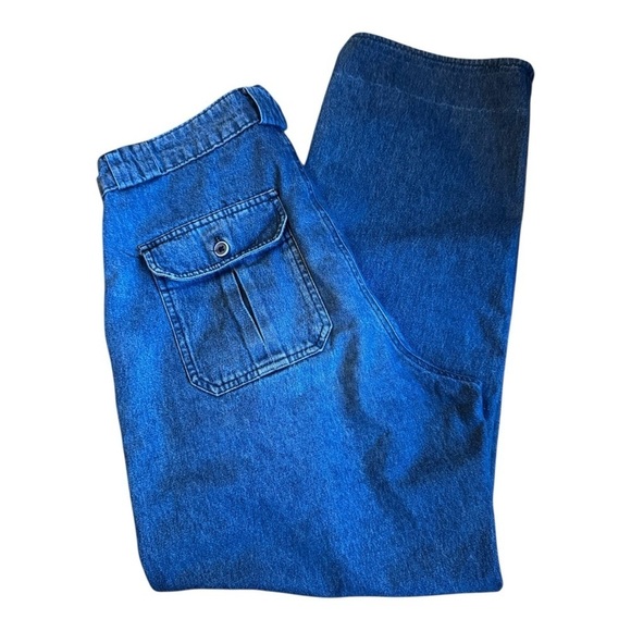 Vintage OshKosh High Rise Utility Jeans Straight Leg Workwear Denim 34 X 29 - Picture 7 of 14